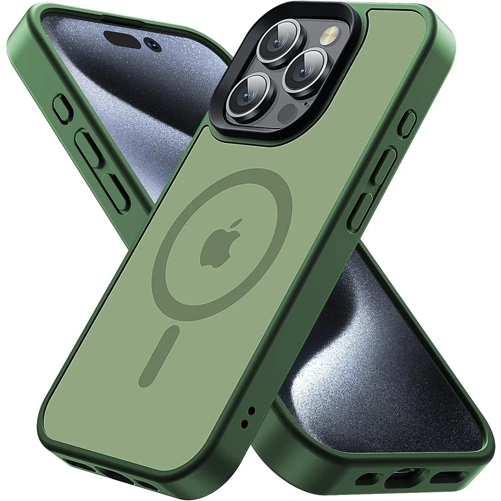 Matte Magnetic Translucent Phone Case with Magsafe Wireless Charging Compatibility