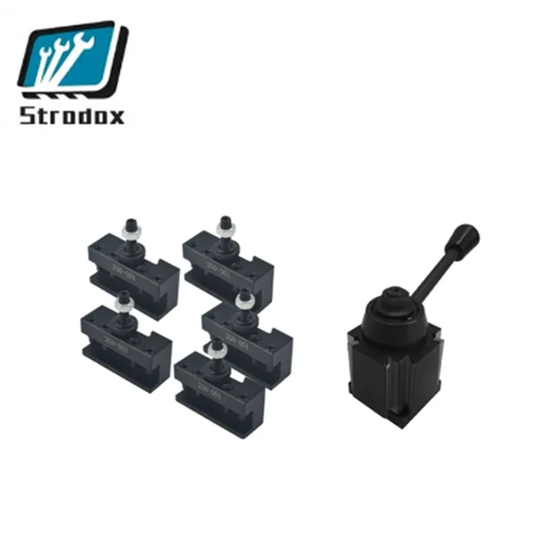 

250-444 Wedge Type Quick Change Tool Post Set GIB Tool Post Set Piston Type Post Tool Holder 1 Knife Holder 5 Knife Clamps