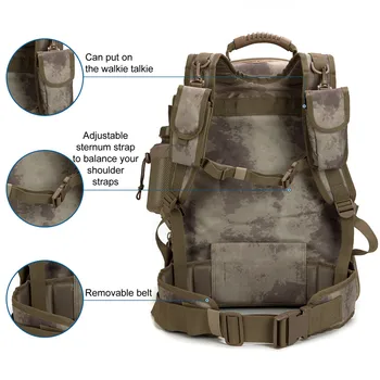 Outdoor 3 Day Expandable Backpack Military Tactical Hiking Bug Out Bag Men Backpacks Large Capacity Military Tactical Hiking 3