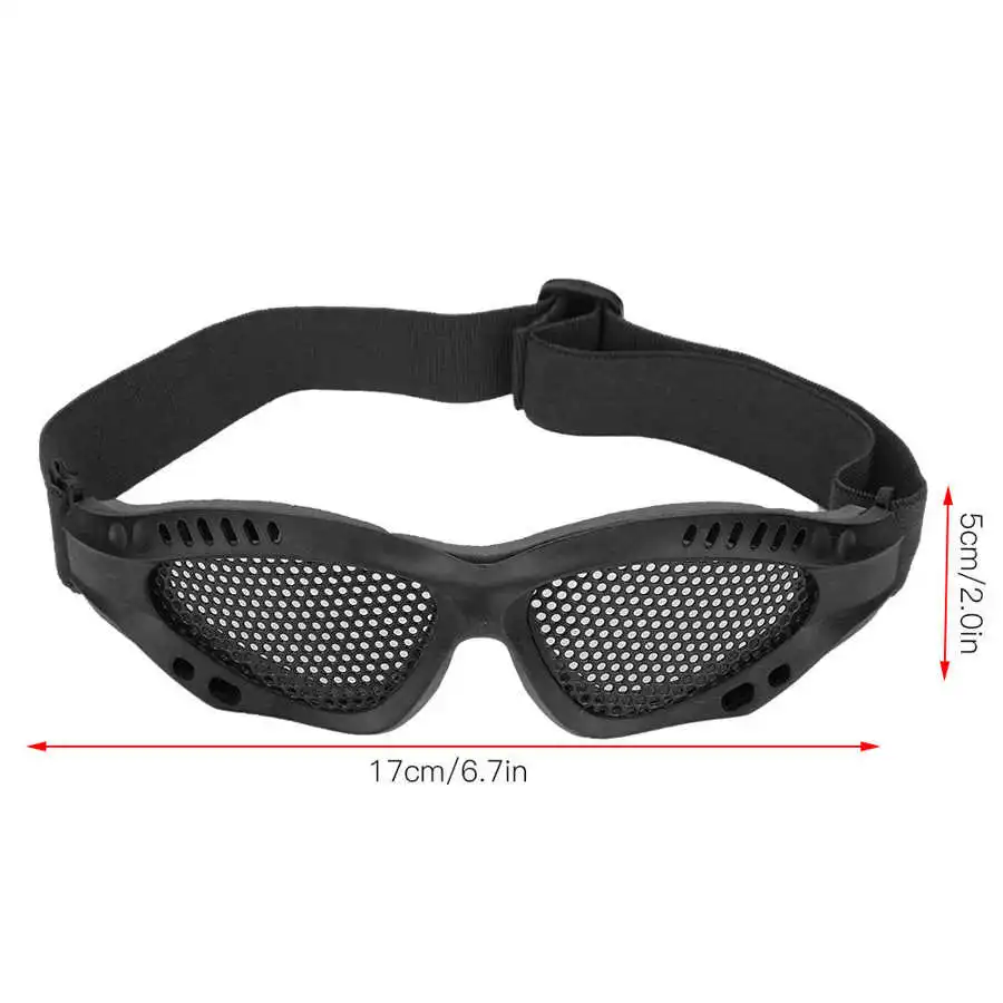 Metal Mesh Eye Protection CS Game Glasses Adjustable Strap safety goggles tactical goggles shooting glasses
