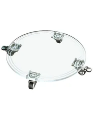 Acrylic Mobile Flower Pot Tray Universal Wheel Pad Support with Wheels Round Chassis Caster Roller Humidifier Base