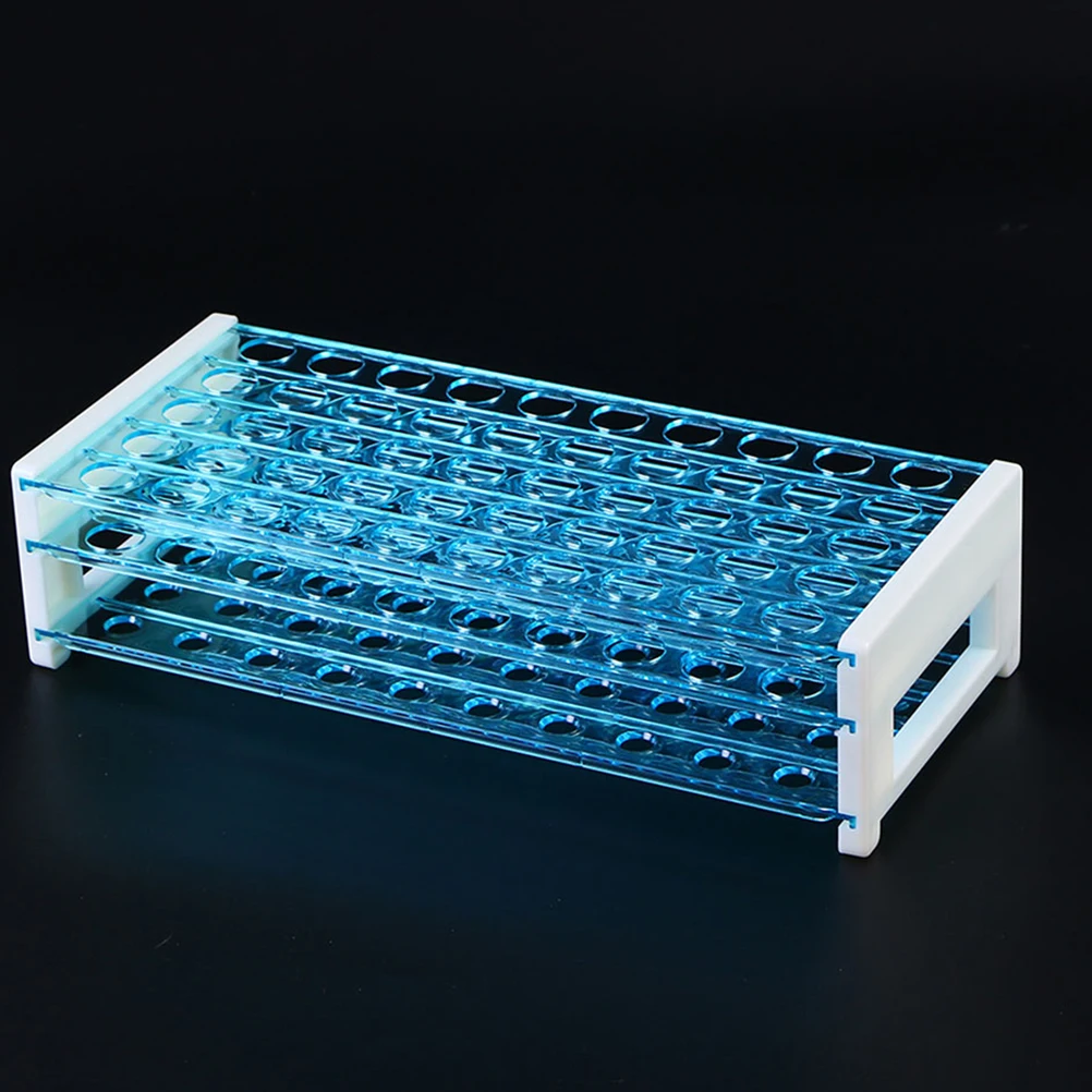Plastic Centrifuge Tube Holder 13mm 50 Holes Storage Plate Organic Glass PMMA Laboratory Centrifuge Tube Rack Holder Test Tube Rack Centrifuge Stand