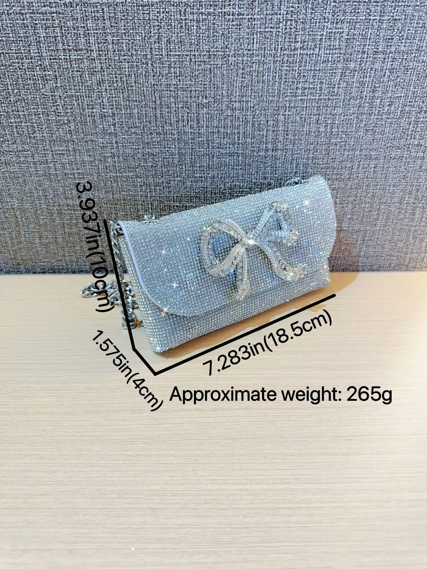 Shining Crystal Diamond Silver Black Evening Bags For Women Wedding Prom Party Cute Bow Clutches Handbag Chain Shoulder Bag 2024