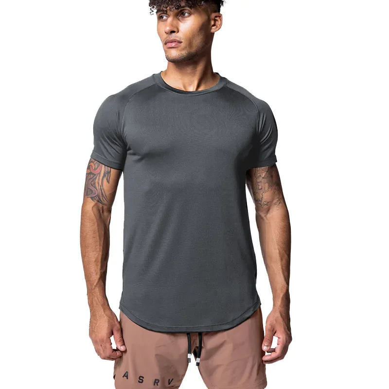 Men's Sport Gym Shirt Bodybuilding Workout Sweatshirt Quick Dry Short Sleeve Basketball Jersey Training Fitness Running T Shirts