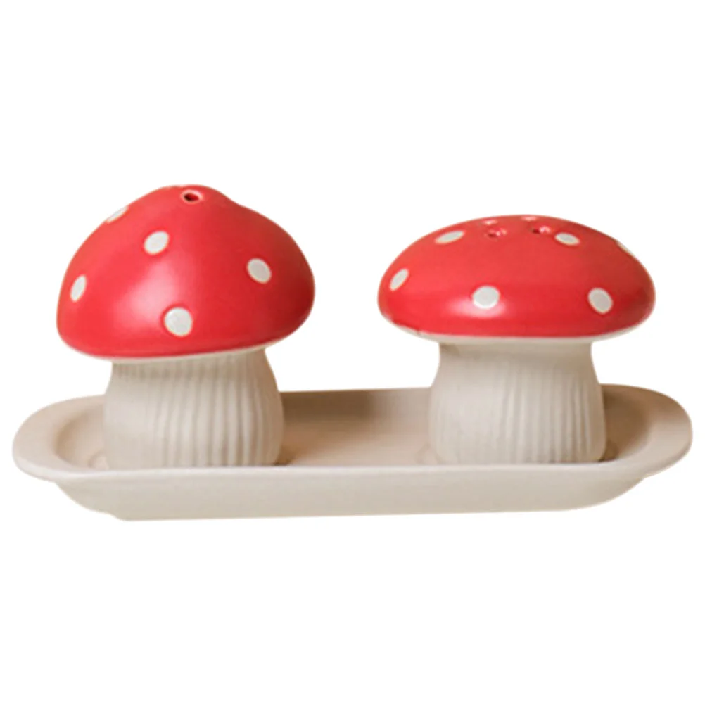 

Mushroom Salt And Pepper Shakers Set Cute Ceramic Mushroom Canister Set Red Salt Pepper Shaker Set Salt Sugar Seasoning