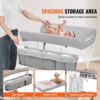 VEVOR Baby Changing Table Folding Diaper Changing Station with Lockable Wheels 3-level Adjustable Heights for Newborns & Infant 4