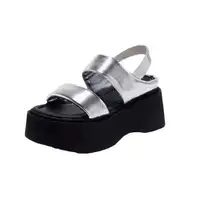 Sandales compensées d'été pour femmes 2025 – Tongs à talon compensé pour femme, hauteur accrue de 6 cm, talons hauts en cuir, sandales décontractées de plage pour femme 6