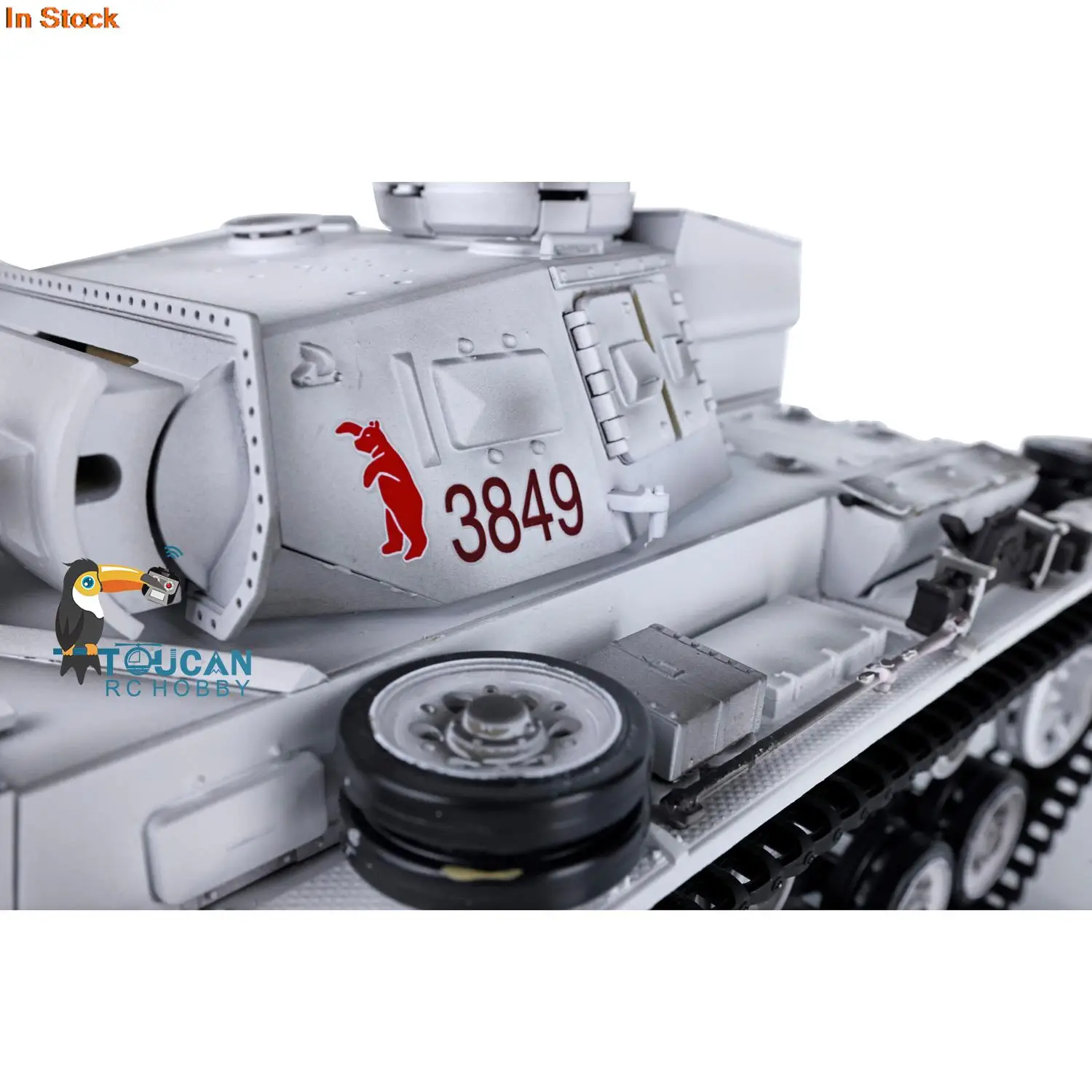 Toy Heng Long 1/16 Snow 7.0 Customized Panzer III H RTR RC Tank 3849 Metal Wheels Tracks Gearbox Idler Infrared BB Shoot TH17377 4