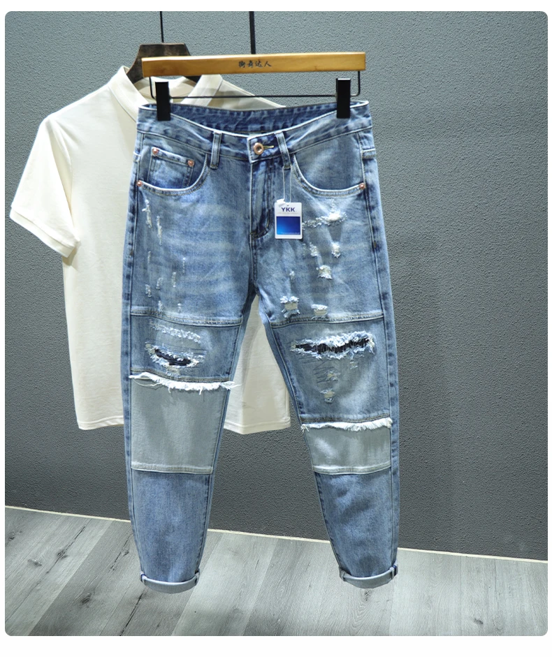 ★lalafox★STRAP POCKET PANTS★Blue★韓国★大人気★ TREEMINGBIRD】韓国人気☆Front Yoke Denim Pants