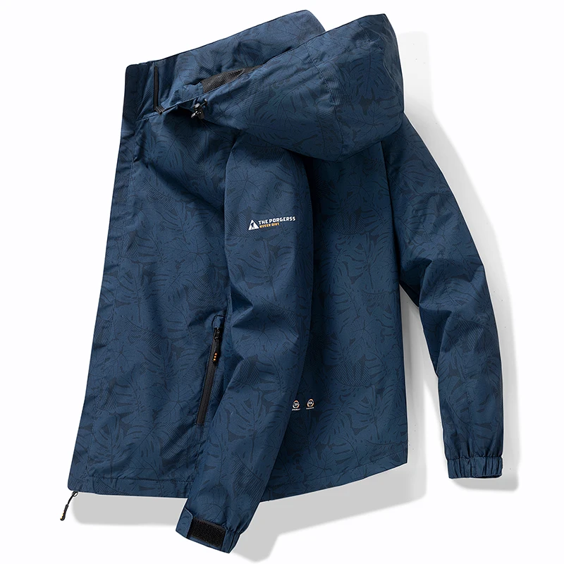 Spring and autumn Men's Jacket Coats black Casual hooded bomber jacket fashion Streetwear Outdoor tourism men's Clothing M-5XL