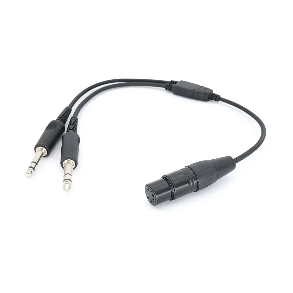 For Airbus XLR To GA Dual Plug 5 Pin Headset Adapter Cable Aviation Headphone Cable Earphone Accessories