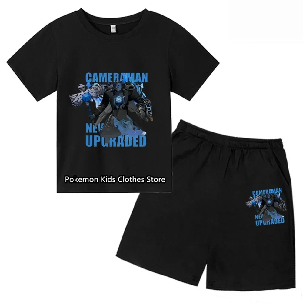 Kids Game Skibidi Toilet Tshirt Set Boys Game SpeakerMan Camcorder Man Tv Man Children Clothing Baby Girs Sweatshirt Teen Tops 2
