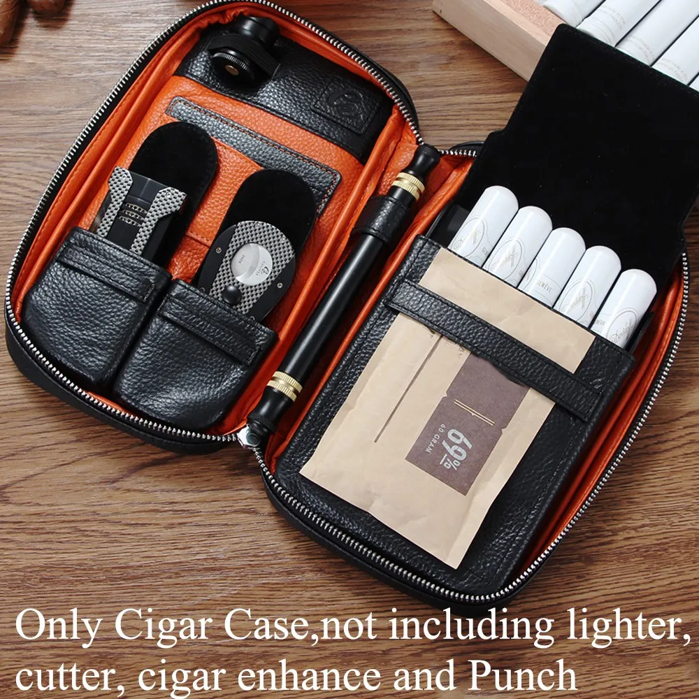 GalinerTravelHumidorRealLeatherCigarCasePortableLuxuryFit5