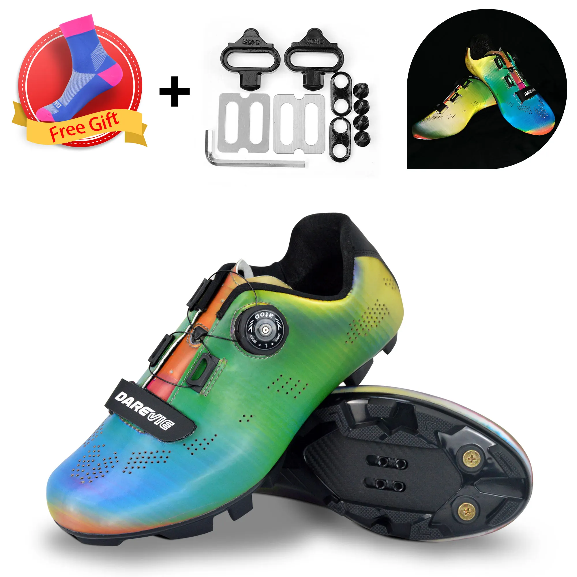 Cycling Shoes DAREVIE MTB Chameleon Light Pro Mountain Bike SPD Reflective