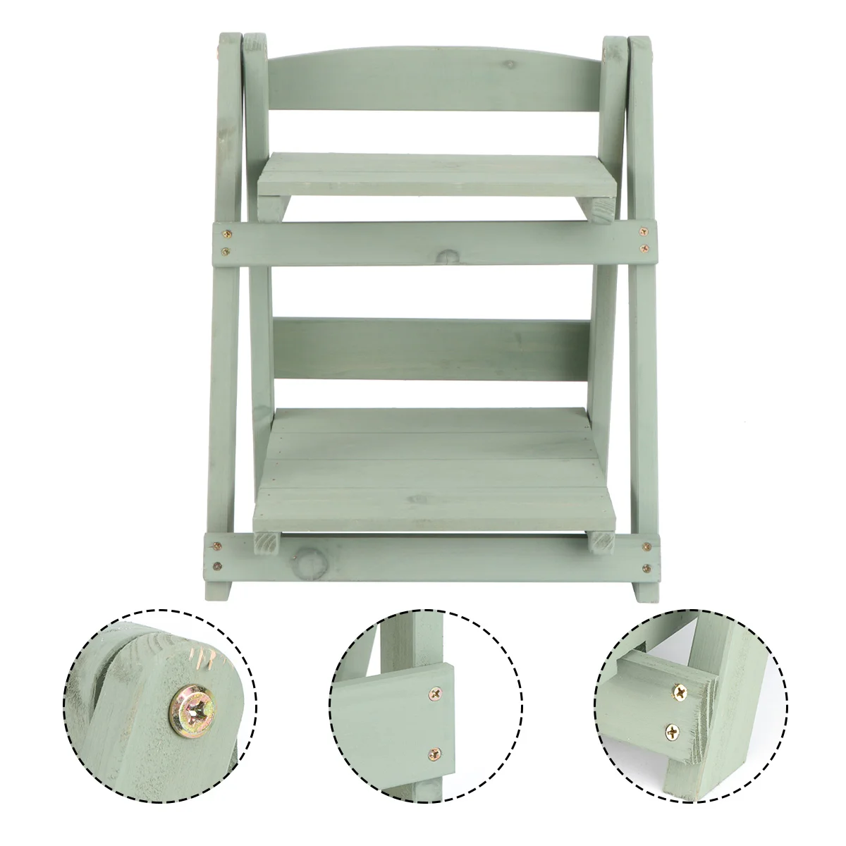 

Складная подставка для цветов из массива дерева, книжная полка, многоярусная деревянная подставка для растений, горшков, суккулентов