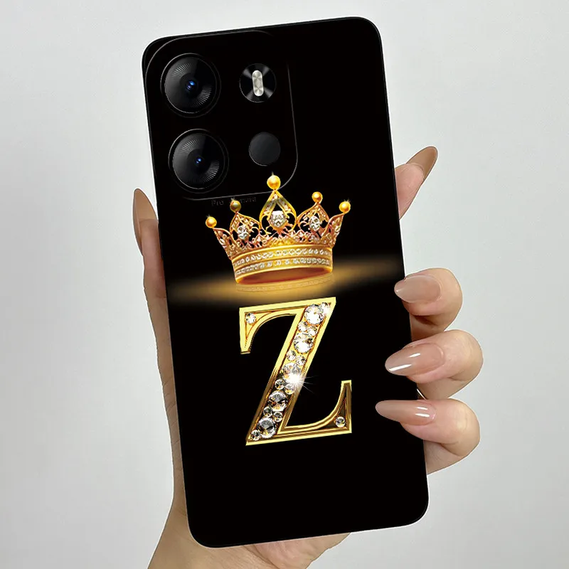 Crown Letter Soft Liquid Silicone Phone Case - Enhanced Grip Bumper Cover