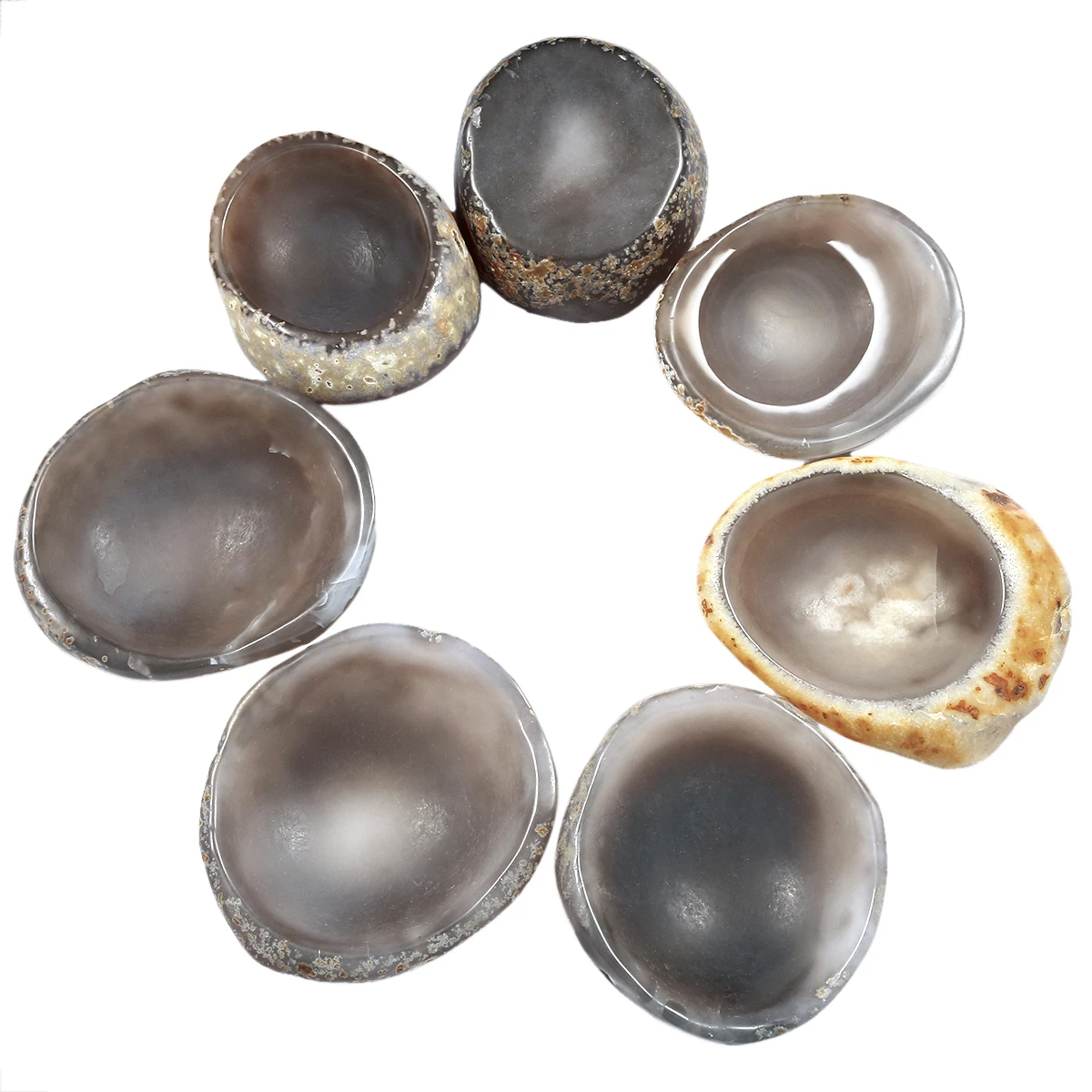 Natural Agate Stone Tea Light Candle Holder / Air Plant Holder Home Decor Random Size
