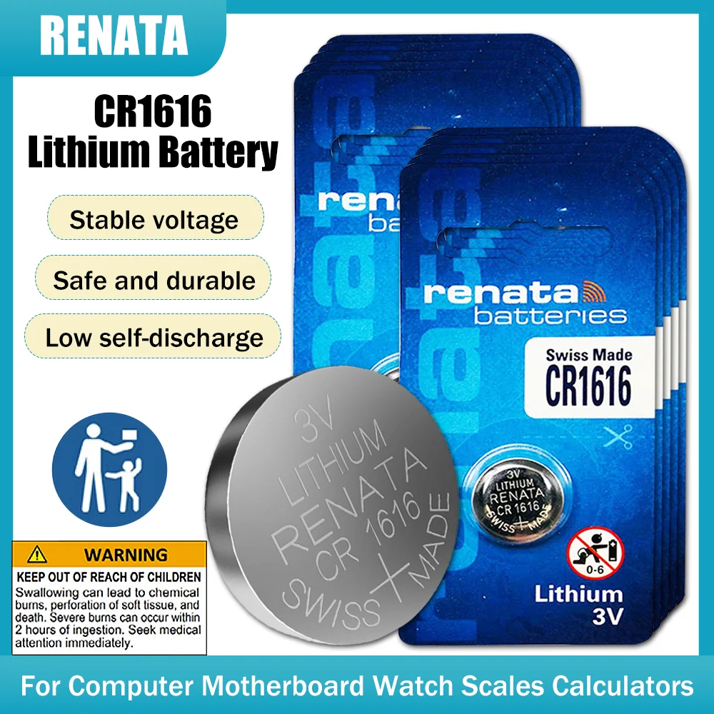 10 sztuk Brand New Renata CR1616 DL1616 BR1616 ECR1616 3V litowa ...