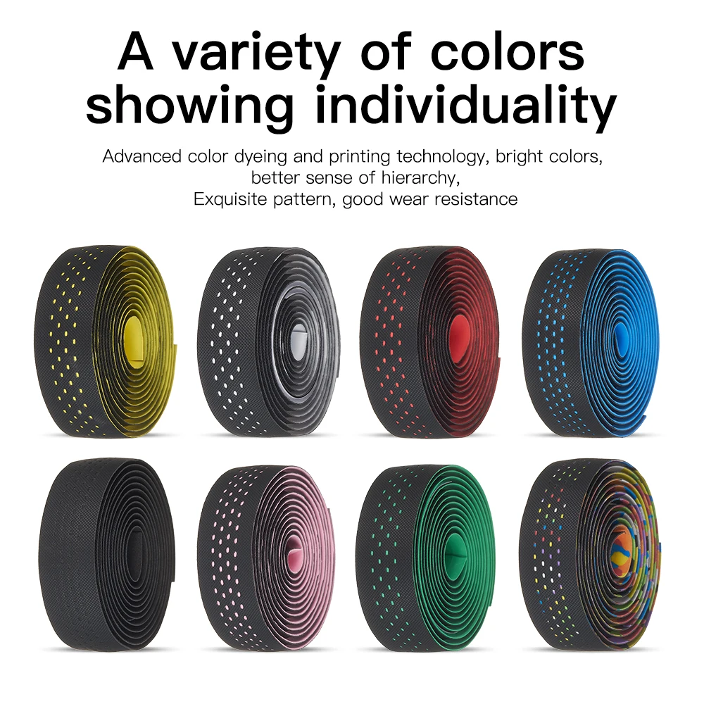 Cork Eva Damping Tape 2 Rolls Road Bike - Cork EVA PU Anti-Vibration Wrap |  Green Cycling Bar Tape 84.65 Inches Handlebar Tape