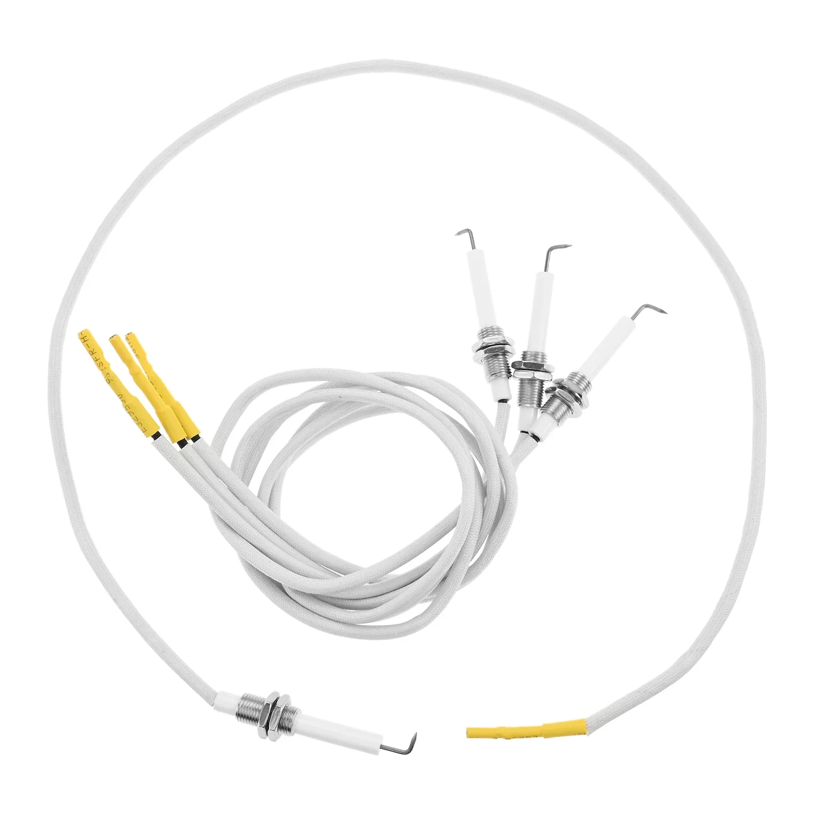 M10*1 Thread Igniter 27 Inch Ignitor Wire Ceramic Spark Plug Ignition Electrode For Fire Pit Burner Gas Grill Burner BBQ 4pcs