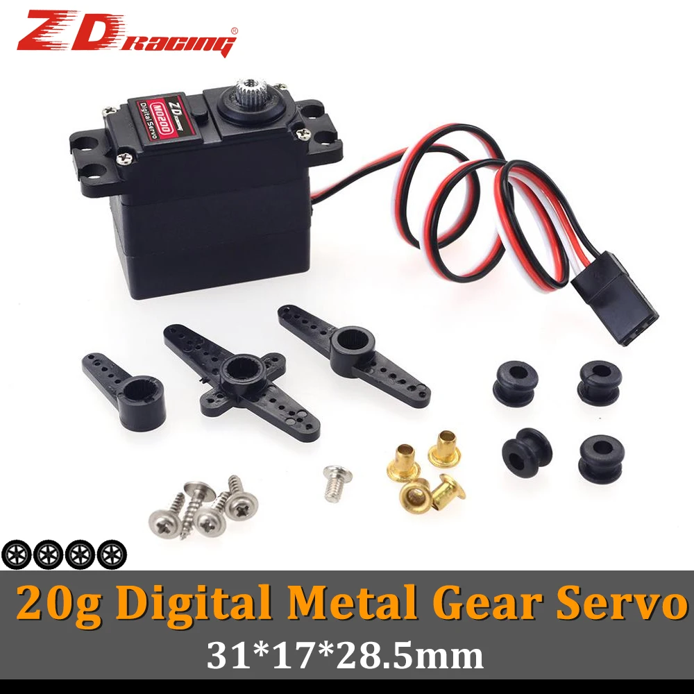 ZD Racing Waterproof 20g Servos Metal Gear Pinion Servo for 1/16 1/12 1/14 RC Car Buggy Truck on Road Off Wltoys Traxxas | Игрушки и