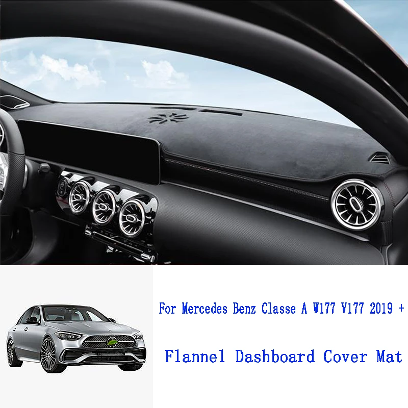 

Flannel Dashmat Dashboard Cover Sun Shade Dash Board Cover Carpet For Mercedes Benz A-Class W177 A160 A180 A200 A45 Accessories