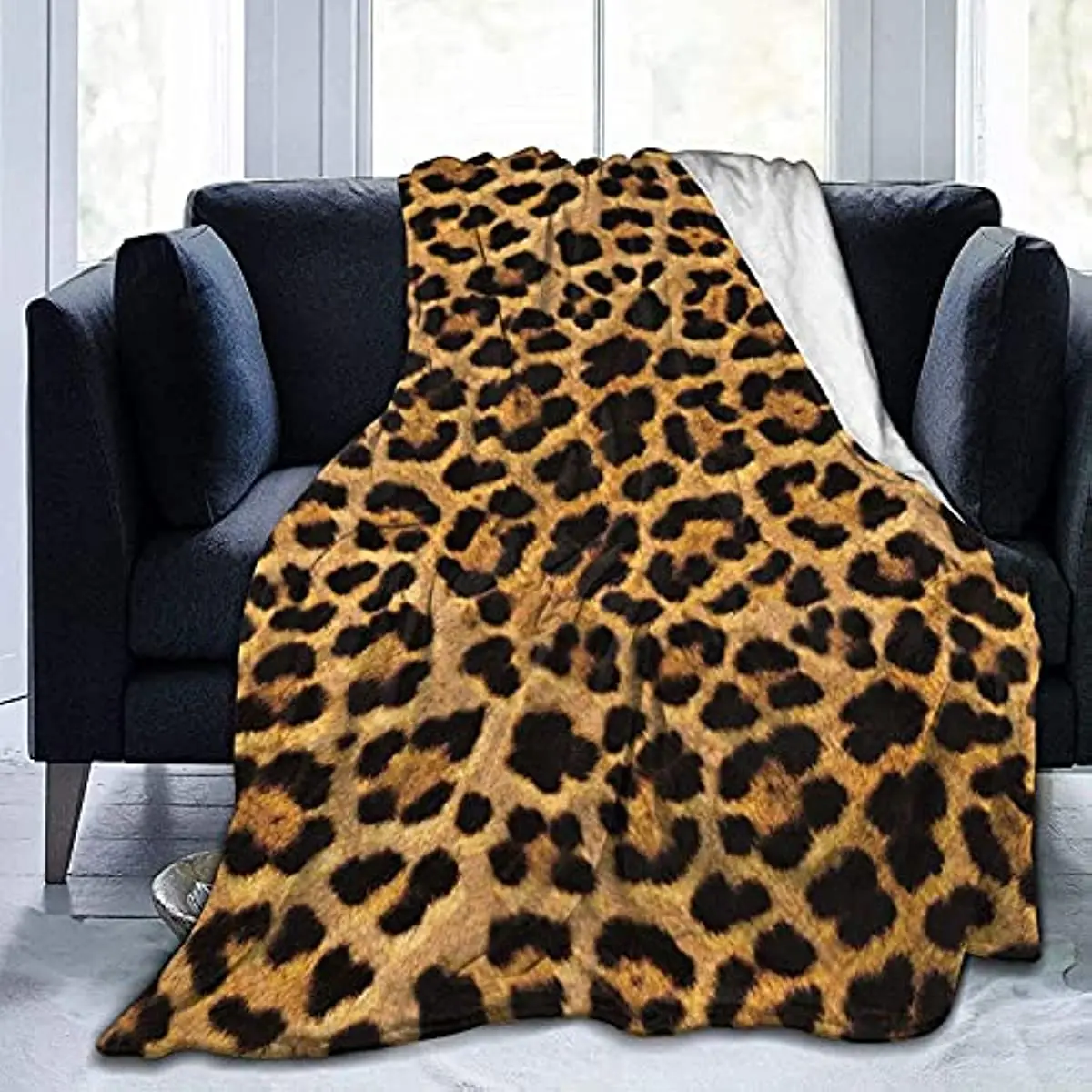 

Leopard Print Cheetah Skin Soft Throw Blanket All Season Microplush Warm Blankets Lightweight Tufted Fuzzy Flannel