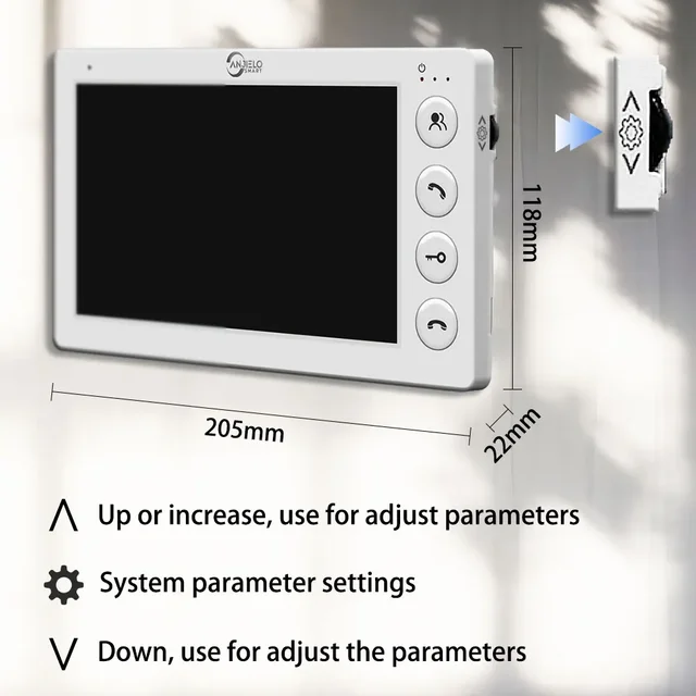 2 Unit Multi Apartments Intercom Video Doorbell with RFID Card Unlock 7inch 4Wired Video Door Phone System 4