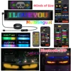 5V USB Smart App Remote Control Multilingual Car LED Matrix Pixel Panel Scrolling Advertising Car Truck Devil's Eye Signs Light 4