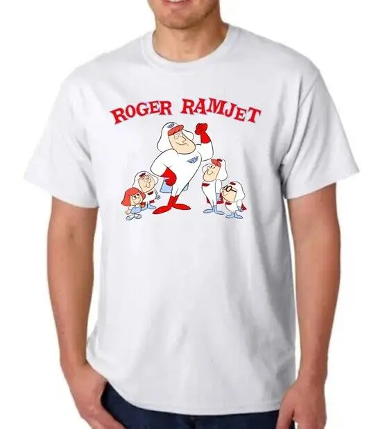 Maglietta Roger Ramjet Cartoon Tee Hanna Barbera Total Television Maniche Lunghe