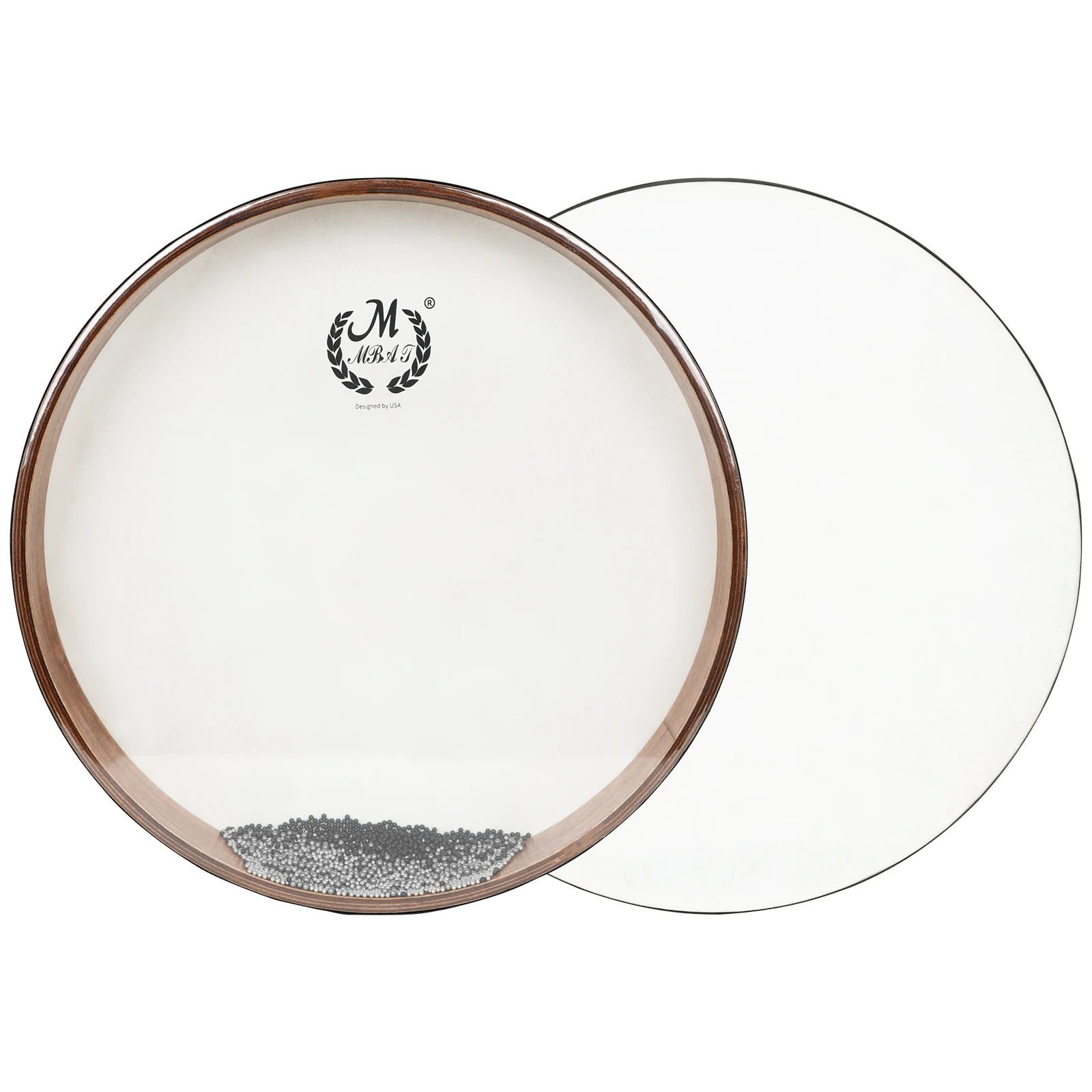 M mbat 16/18/Zoll Tamburin wellen Klang Ozean Hand Trommel Orff Schlag instrument Welle Perle Ozean Trommeln Kinder Geschenke – Detail 2