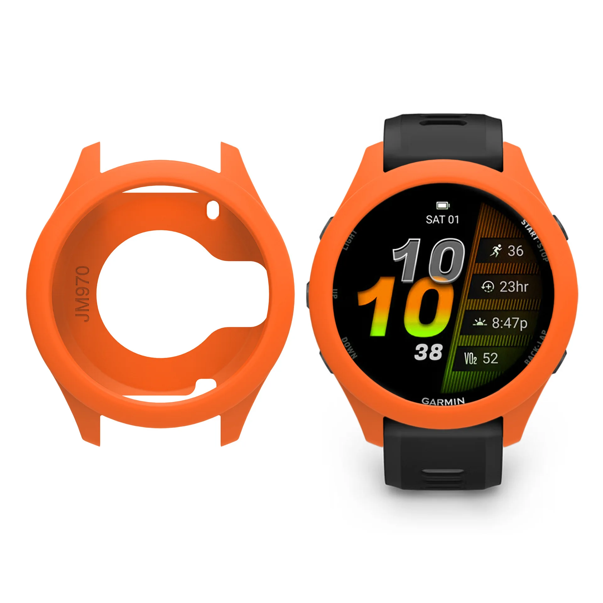 Silicone Watch Case Garmin Forerunner 970/570 42mm/47mm Waterproof Protective Watch Cover