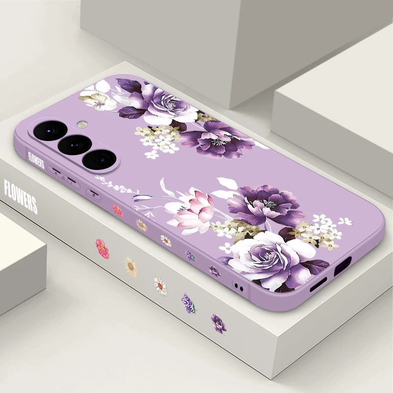 Purple Peony Flower Phone Case Cover