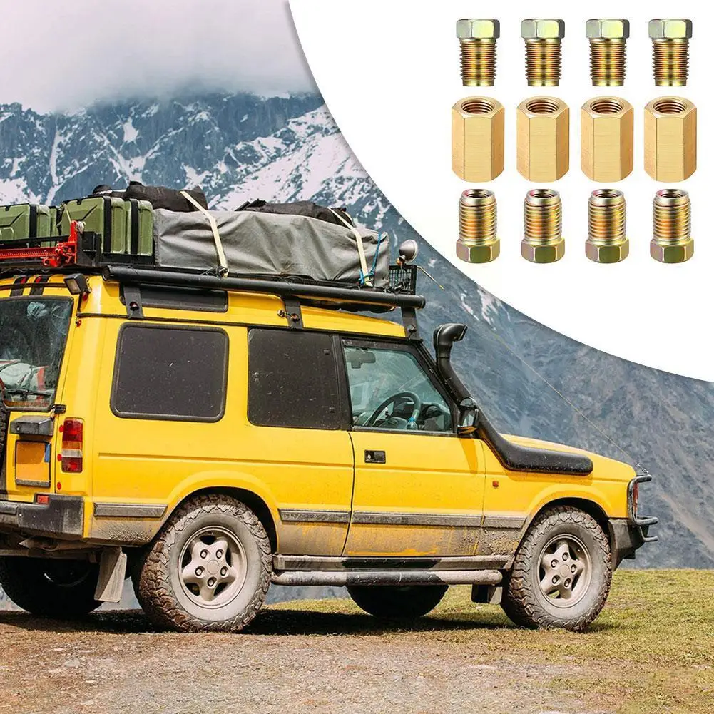 Brake Fittings Brass Inverted Pipeline Accessories Union Unions 4 Flare Car 8 Nuts Fitting Tool Connector Compression Adapt Q3H9