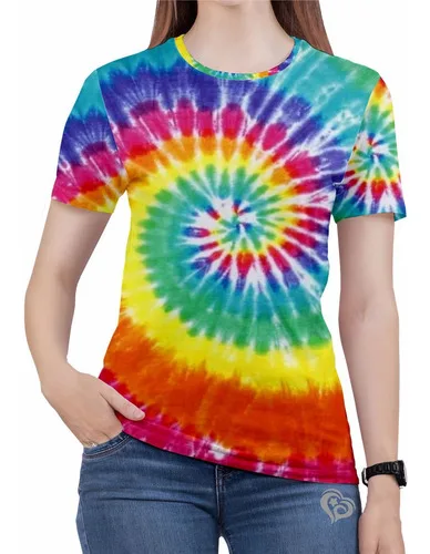 Camiseta Tie Dye Feminina Blusa Roupas Camisa Tai Dai Est 24