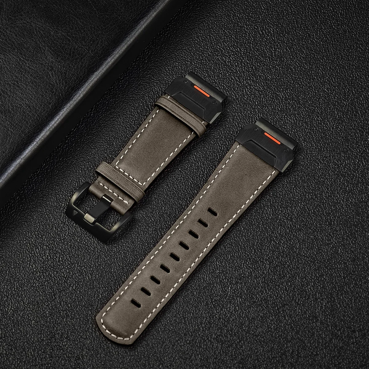 Genuine Leather Watch Band with QuickFit Clasp - Premium Strap Bracelet, 22mm/26mm