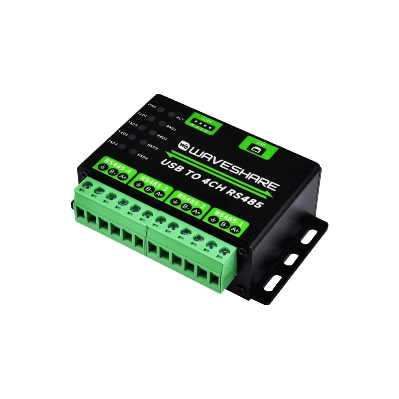 산업용 USB TO 4Ch RS485 변환기 알루미늄 합금 케이스 다중 보호 회로 다중 시스템 지원