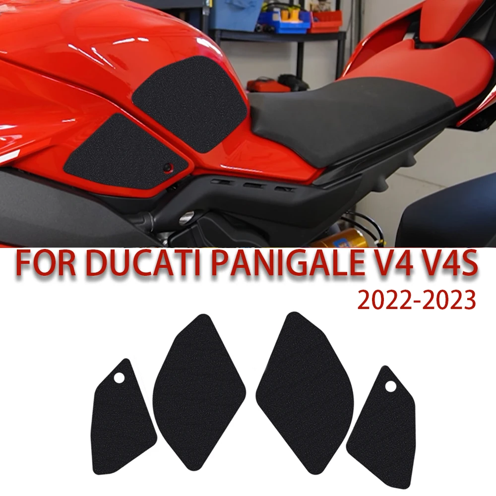 

Panigale V4s Accessories Tankpad For Ducati Panigale V4 V4S Motorcycle V4 SP2 2022-2023 Fuel Tank Stickers Knee Traction