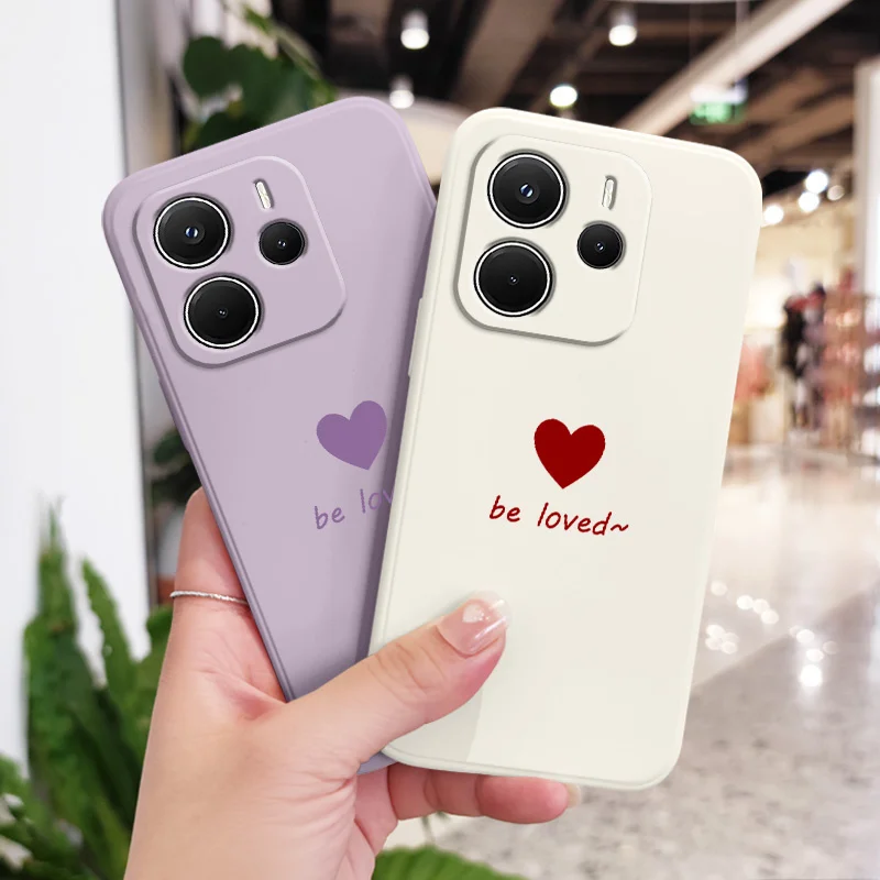 Elegant Liquid Silicone Heart Phone Case - Simple and Stylish Design