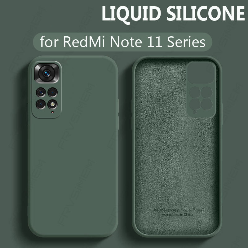 Luxury Original Liquid Silicone Soft Cover For XiaoMi RedMi Note 11 E 11s Pro 5G 4G Plus + 10 10A 10C 12C 12 12S Pro Case