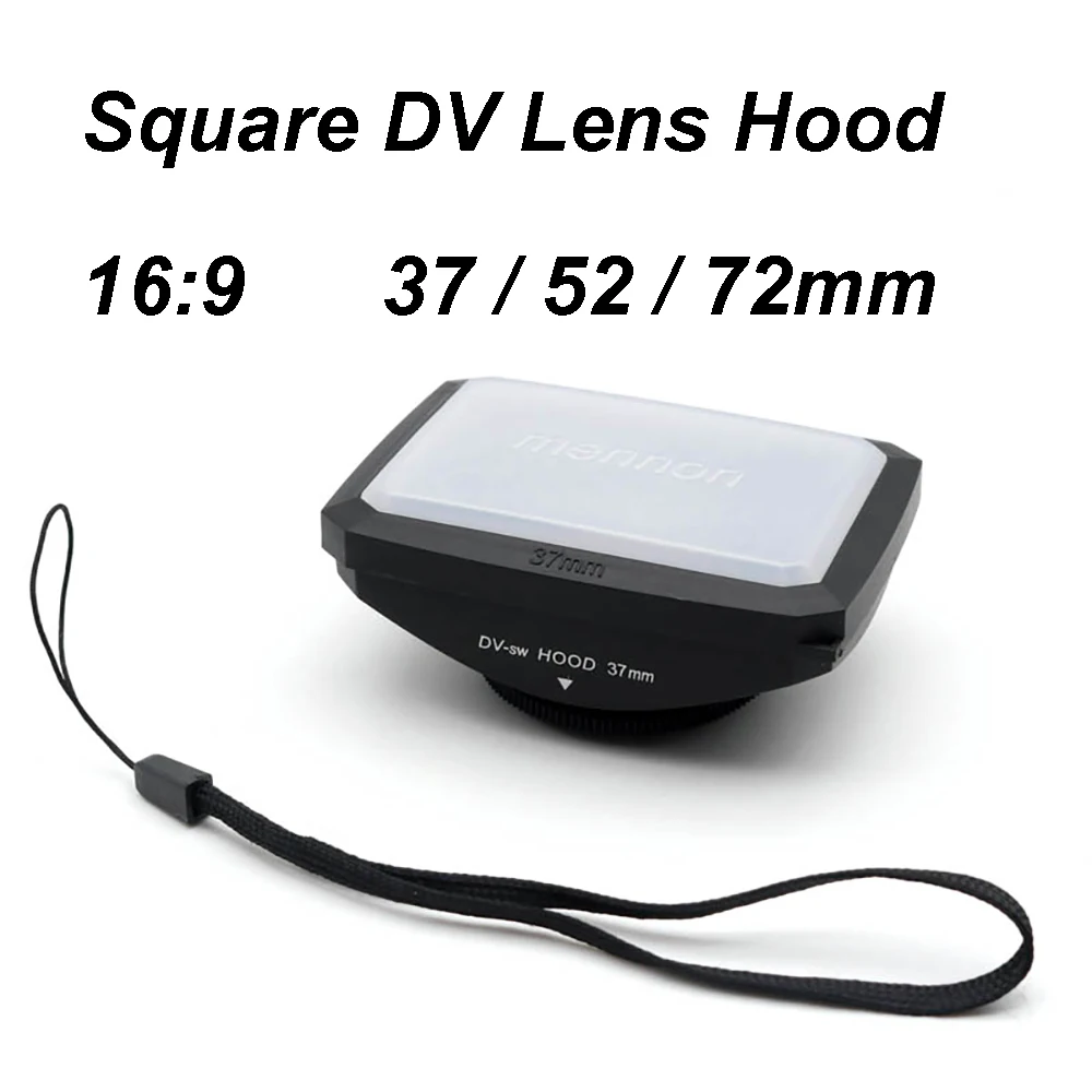 Square 169 DV Lens Hood MENNON Universal for DV Camcorder lenses