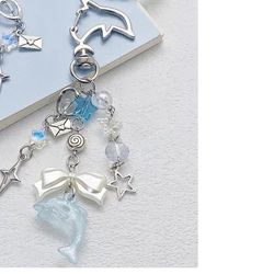 Adorable Handcrafted Beaded Shark Keyring Accessory - Y2K Aesthetic Fish Charm - Other (Style 11)