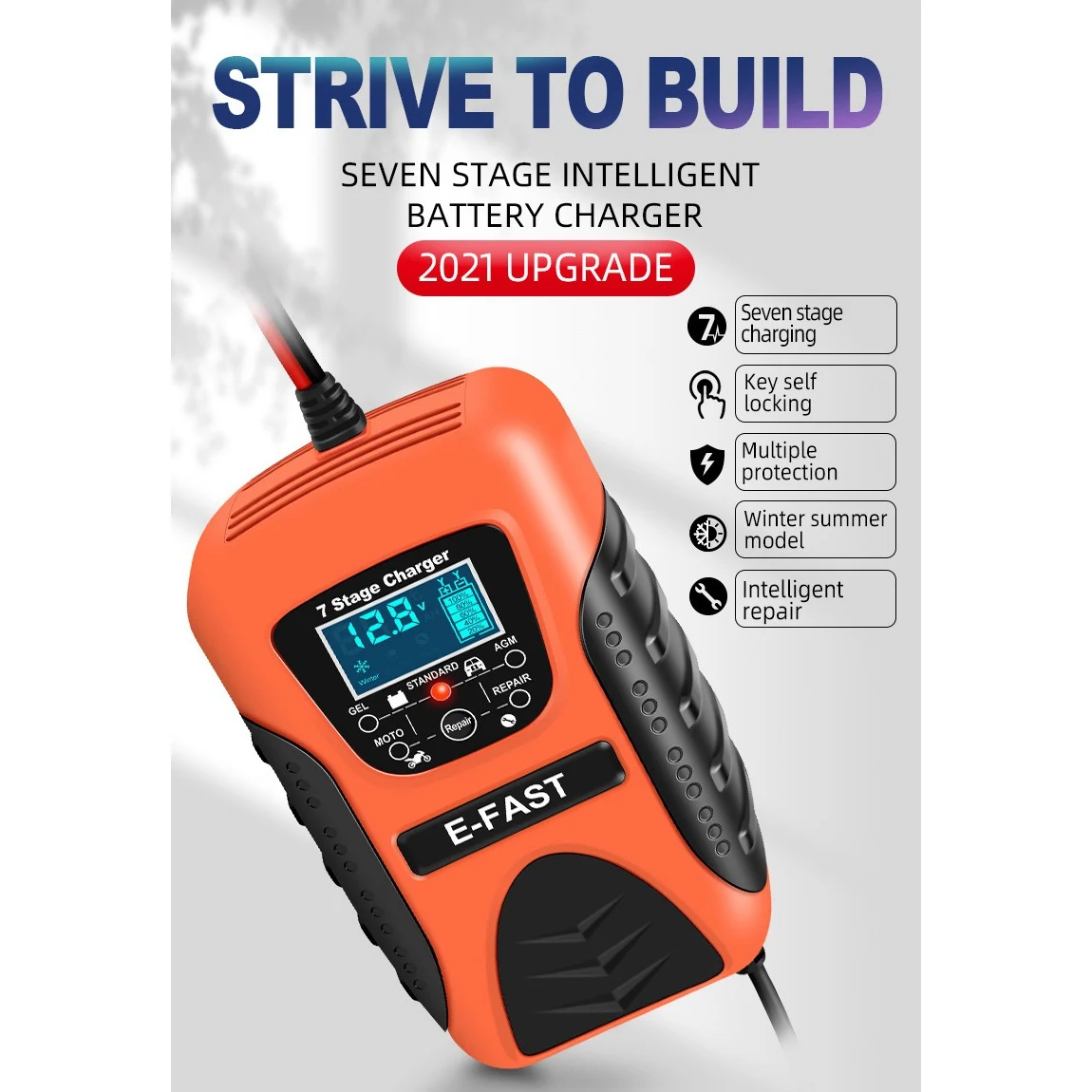 E-Fast 12V 7 ׸Ʈ Ƽ ͸   ͸ ,  ޽ , LCD  ÷, EU ÷