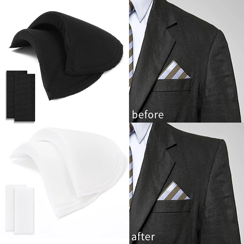Soft Sponge Shoulder Pads 1pair Blazer Shirt Thick Shoulder Pad No Sewing Adjustable Detachable Foam Padded Clothes Accessories shoulder ornaments