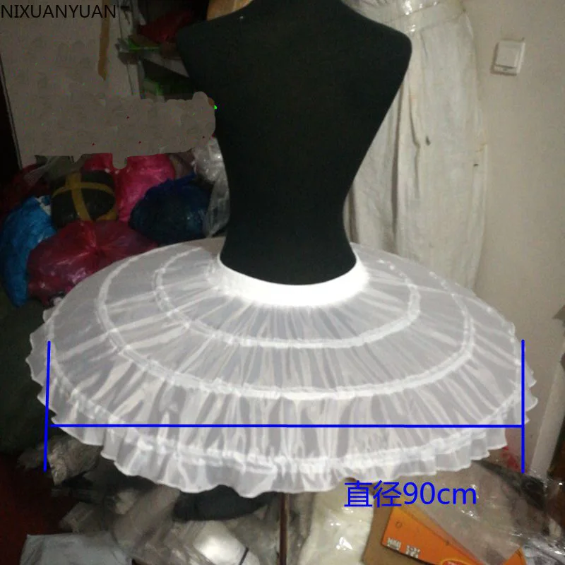 Ball Gown Ballet Underskirt Short Dress Cosplay Petticoat Three Bones Puffy Lolita Petticoat Rockabilly Crinoline petticoat skirt petticoat underskirt lolita petticoat