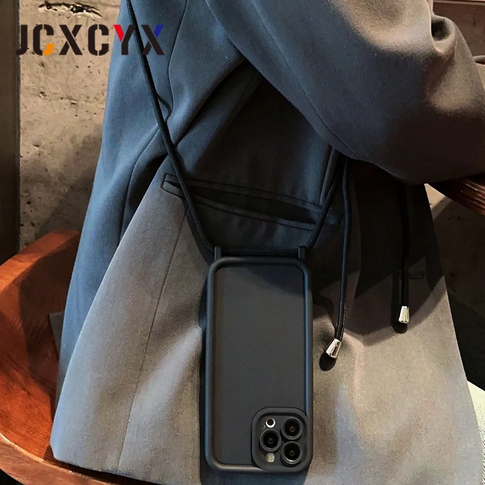 thumbnail image 1 of Luxury Crossbody Necklace Cord Lanyard Silicone Soft Case For iPhone 15 Pro Max 14 Pro Max 13 12 11 XS XR 7 8 Plus SE Cover, 1 of 4
