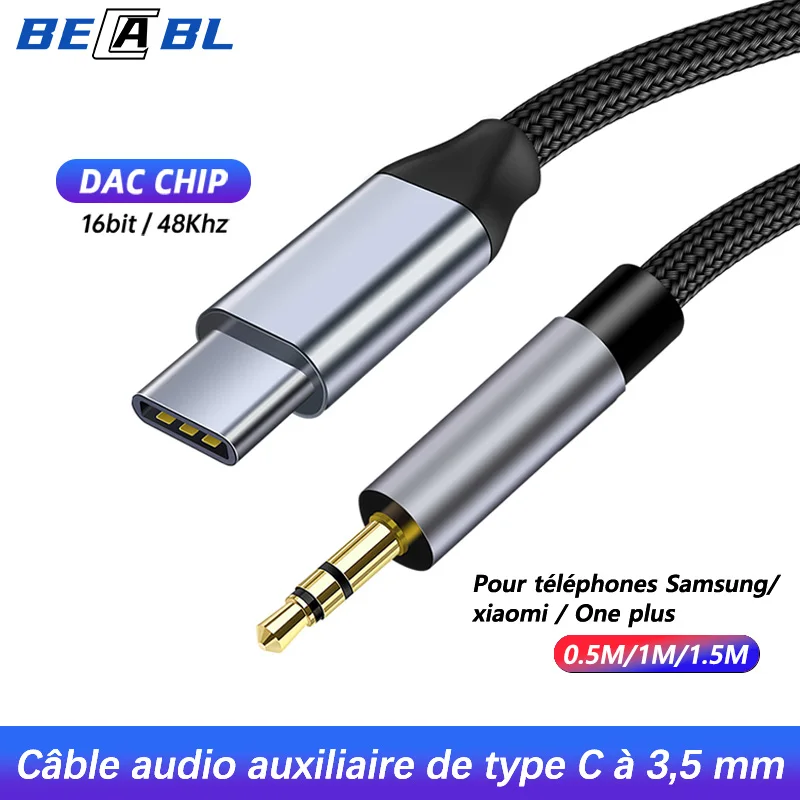 Câble Auxiliaire Jack/Jack 3.5mm