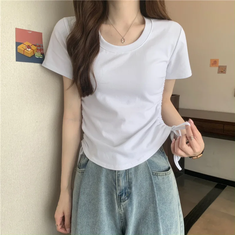 Women Summer Short Sleeve O Neck Tee Tops
