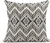 Tribal and Boho Bohemian Black Ethnic Herringbone for Ideas Decor Linen Pillow Cases Home Decorative Square Cushion cases 3