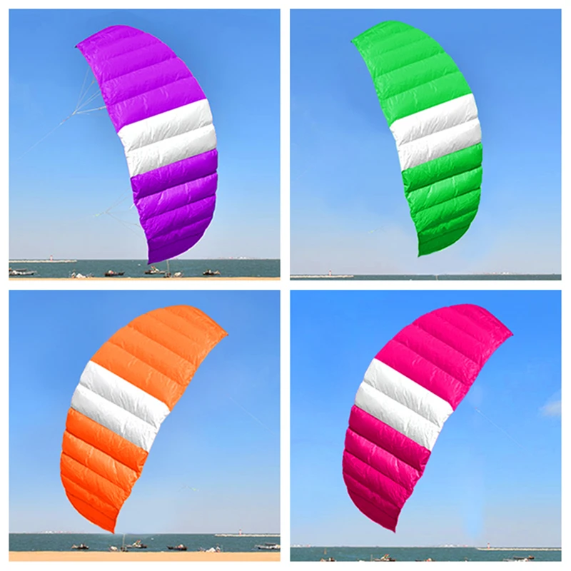 

free shipping 210cm dual line sport power kite rainbow umbrella flying toy kite reel flying butterflies inflatable toys parplan